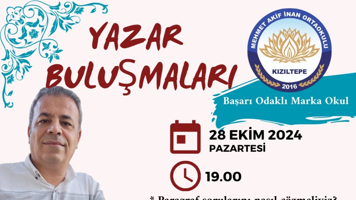 YAZAR BULUŞMALARI